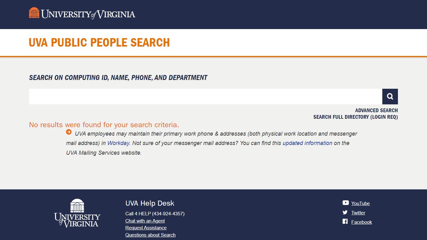 | UVA Public People Search, U.Va.